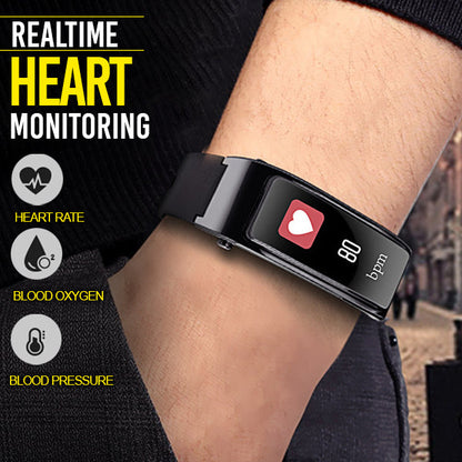 2-in-1 Smart Bracelet With Bluetooth Earphone