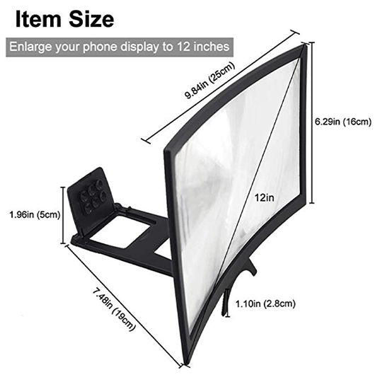 2ND GENERATION 3D Curved Screen Magnifier （MEGA 12 INCH)