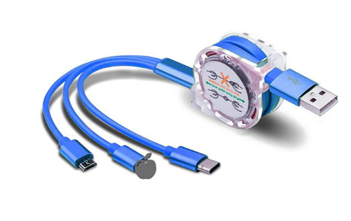 3-in-1 Retractable Charging Cable