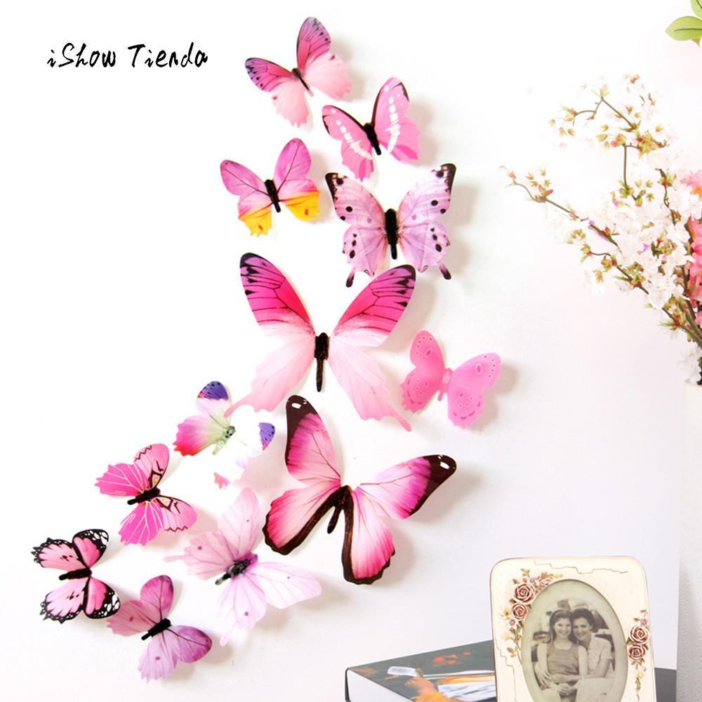 3D Butterflies Wall Stickers (12 pcs)