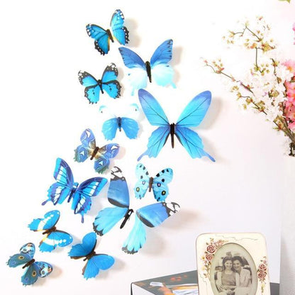 3D Butterflies Wall Stickers (12 pcs)