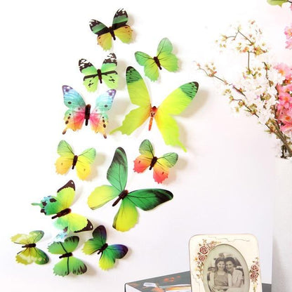 3D Butterflies Wall Stickers (12 pcs)