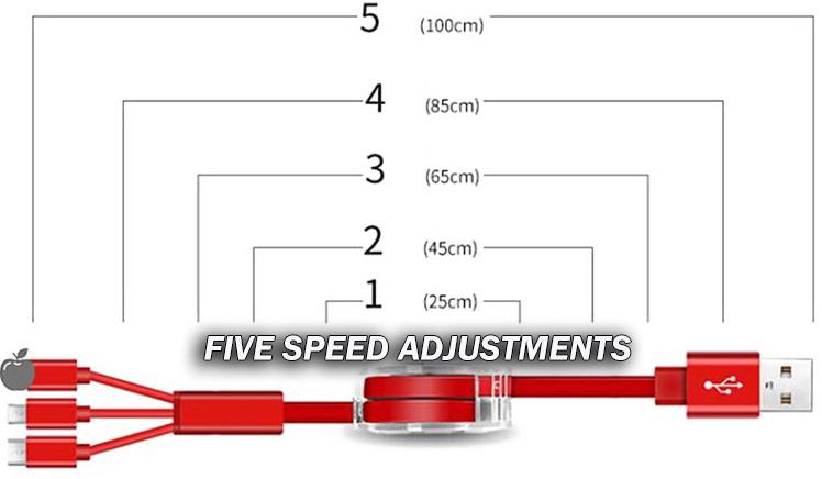 3-in-1 Retractable Charging Cable